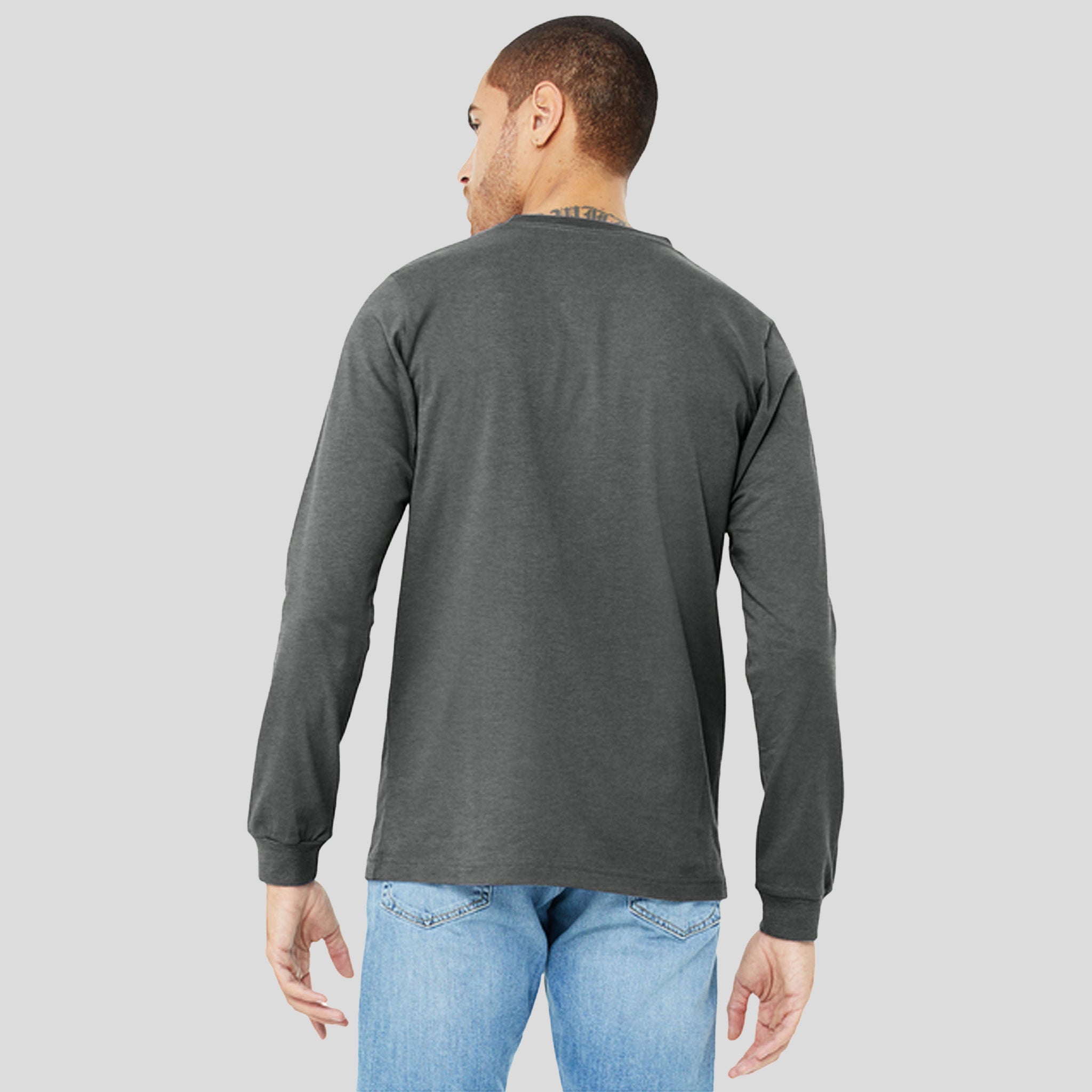 Unisex Heather CVC Long Sleeve Tee | Deep Heather