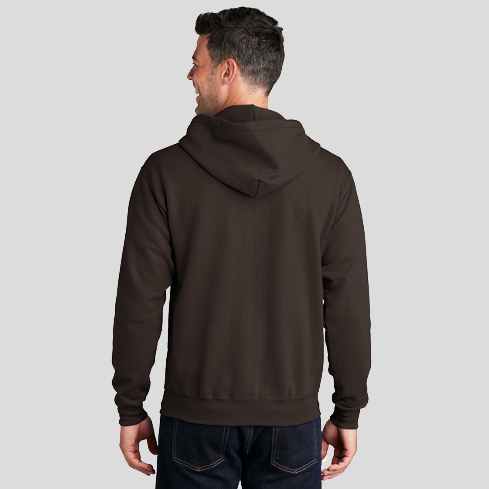 Core Fleece Full-Zip Hooded Sweatshirt | Dark Chocolate Brown