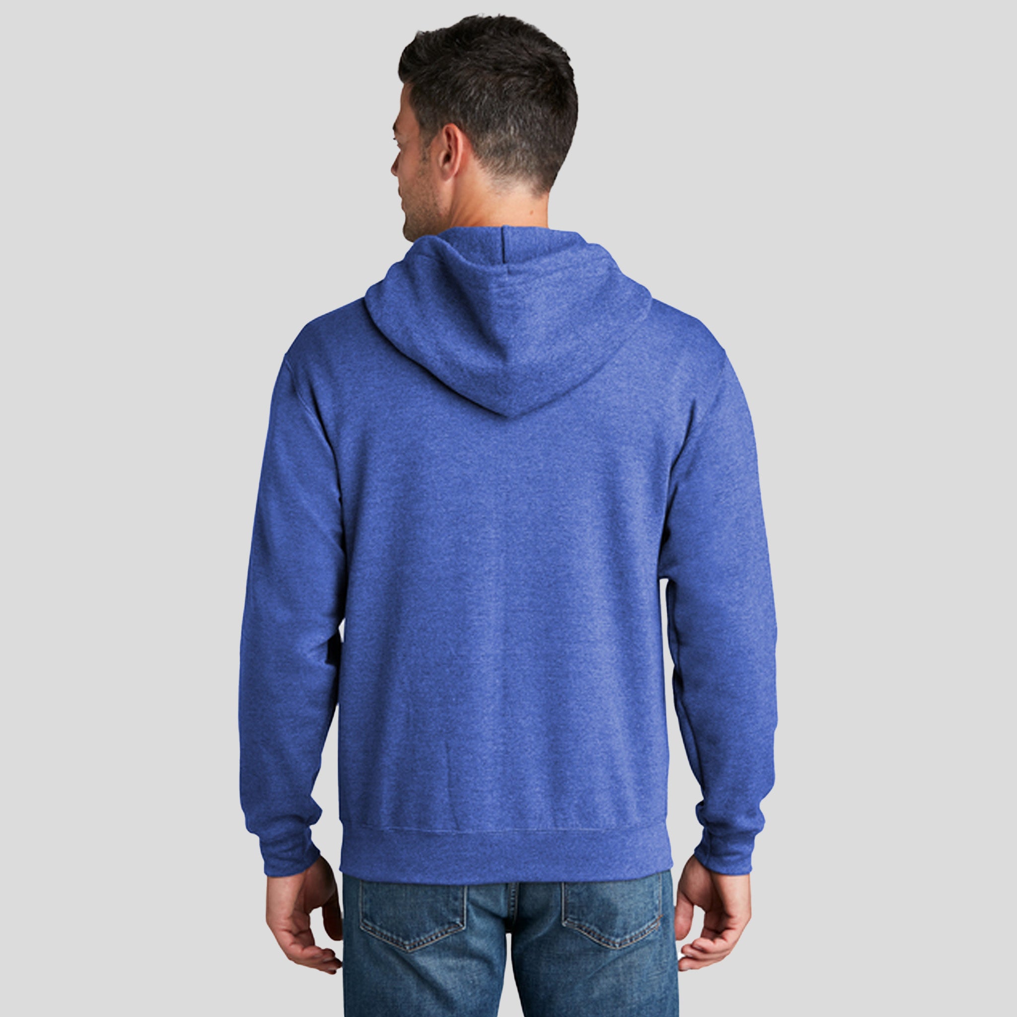 Core Fleece Full-Zip Hooded Sweatshirt | Heather Royal