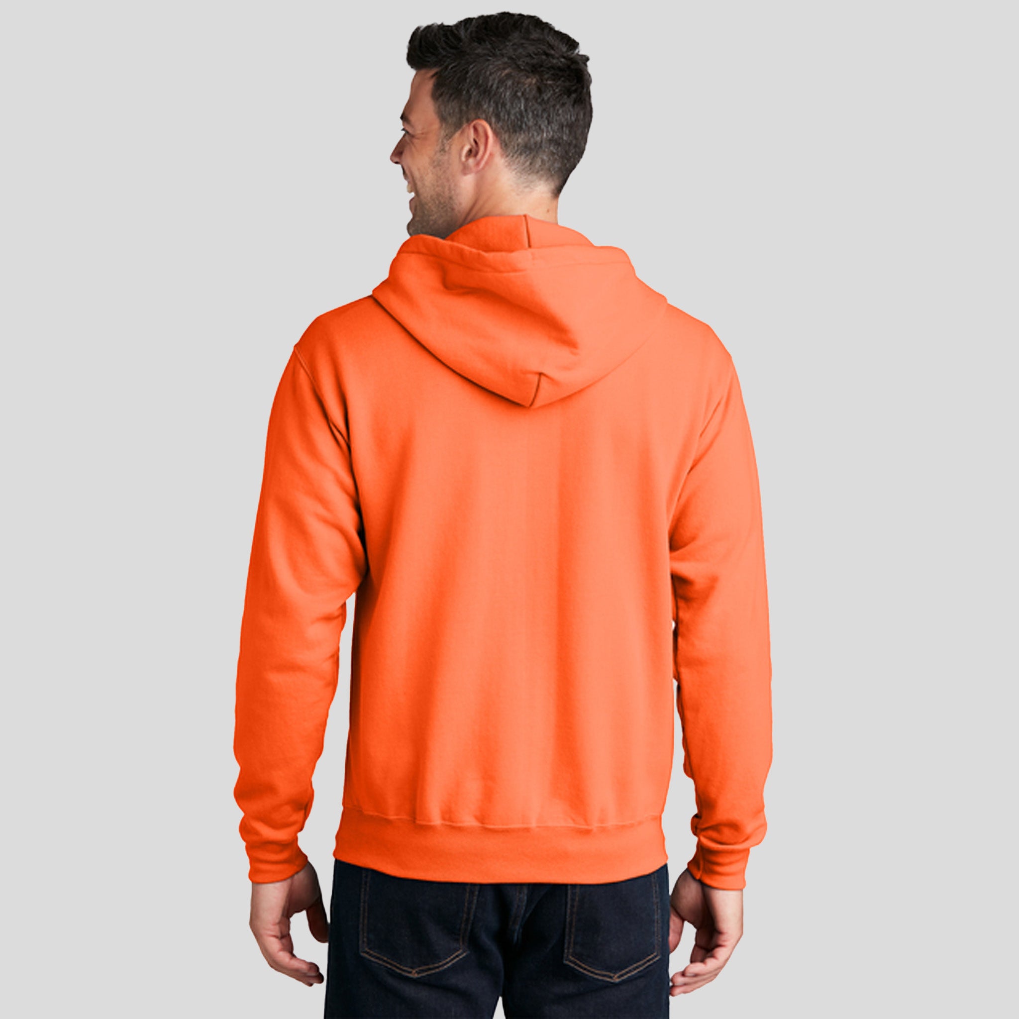 Core Fleece Full-Zip Hooded Sweatshirt | Neon Orange