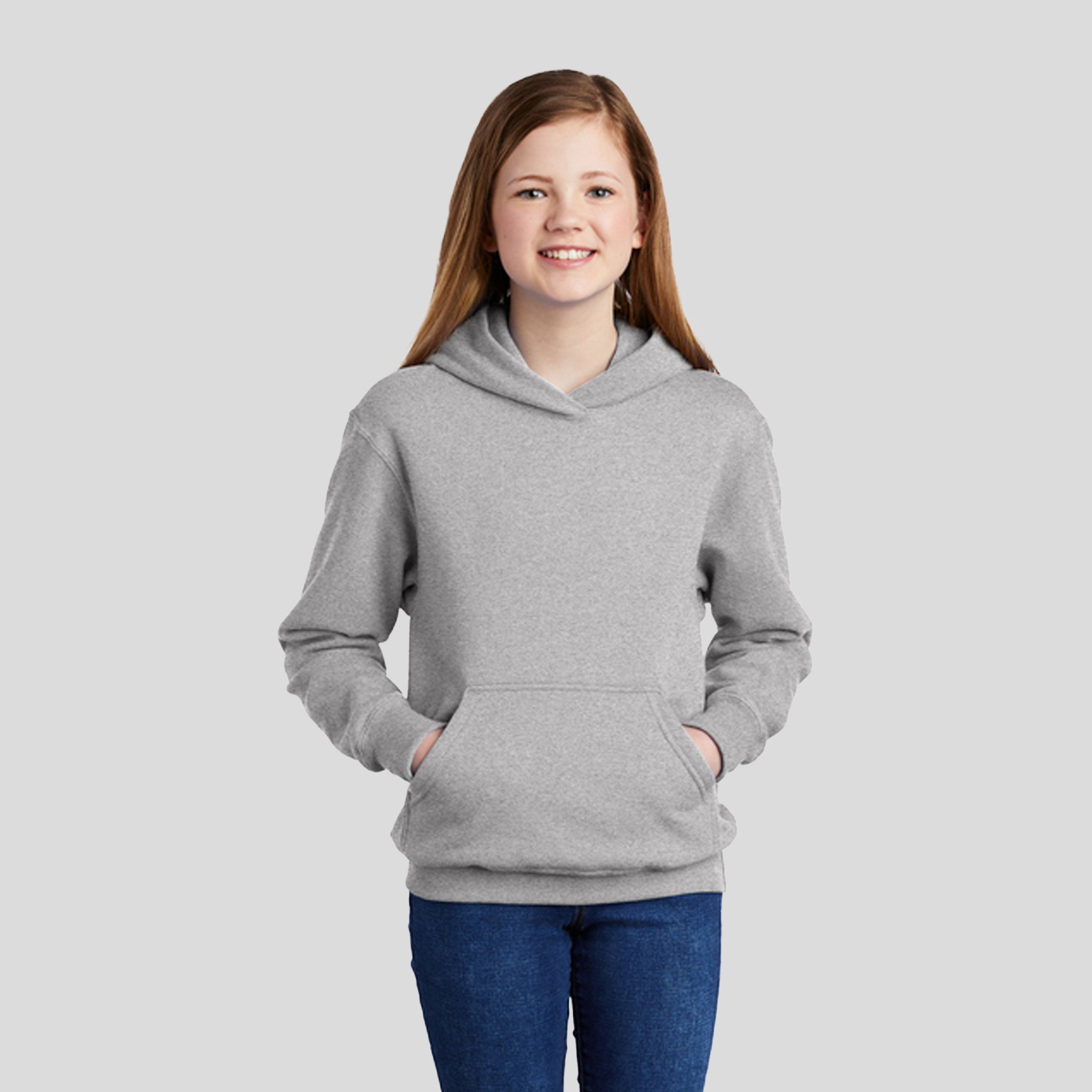 Youth Core Fleece Pullover Hooded Sweatshirt | Ash