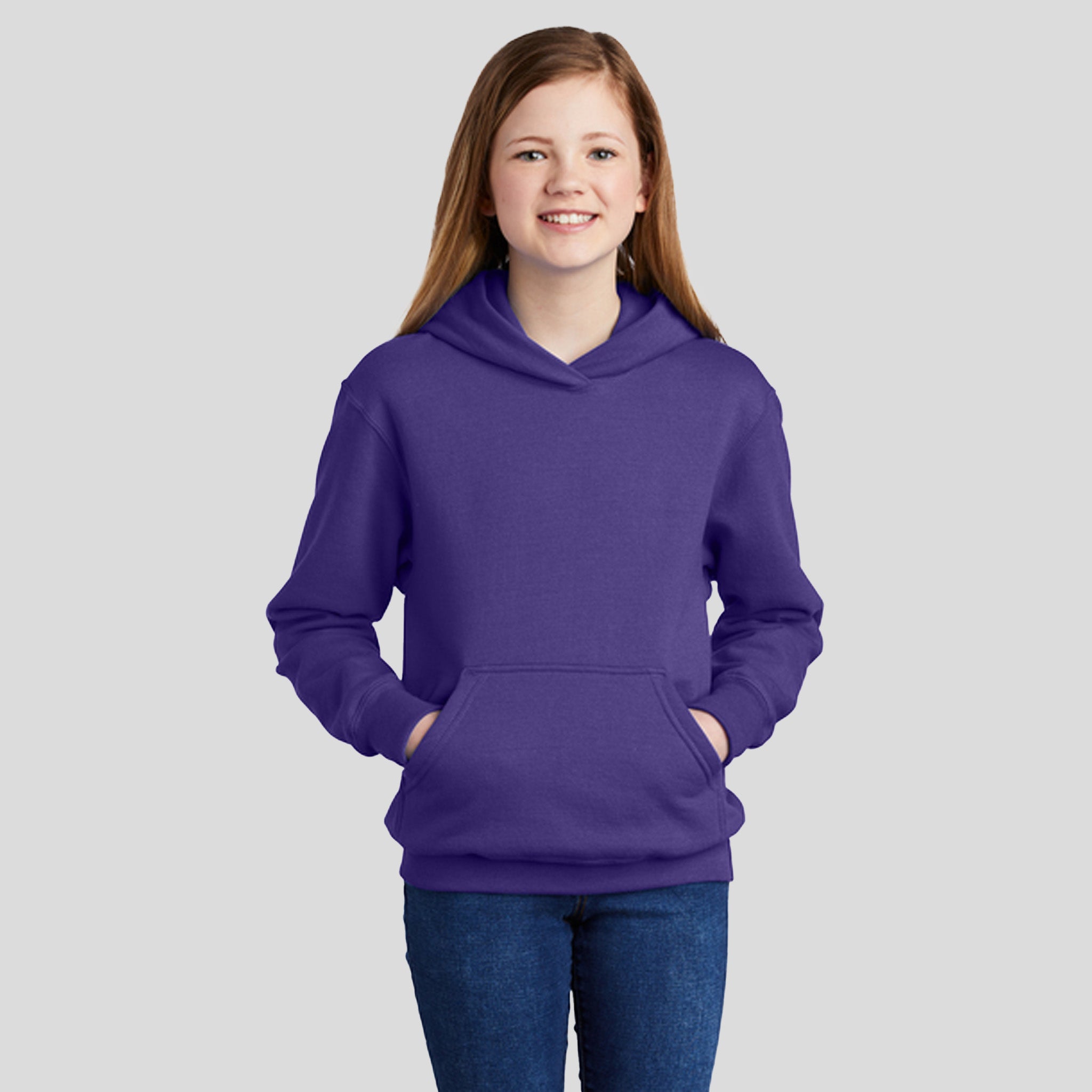 Youth Core Fleece Pullover Hooded Sweatshirt | Purple