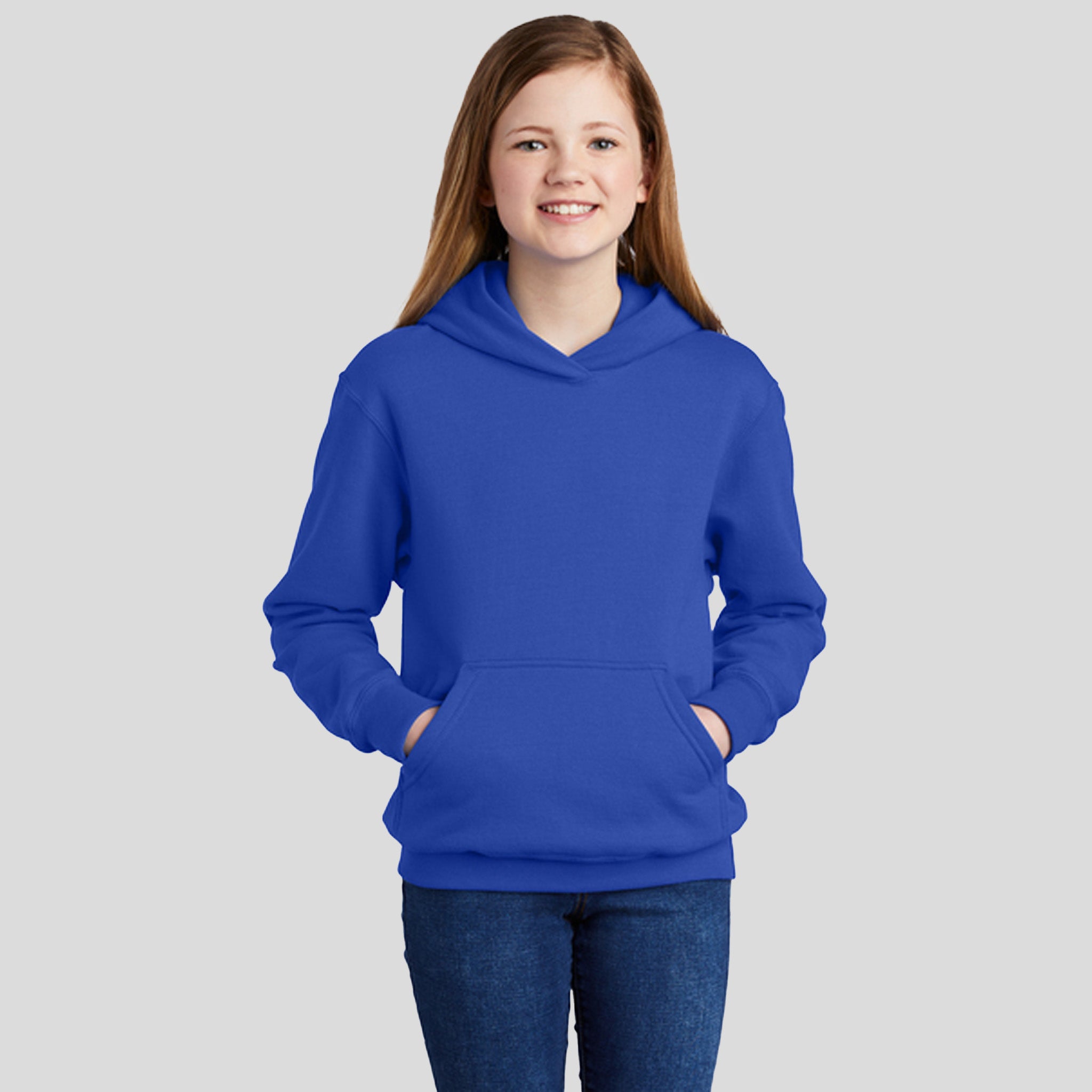 Youth Core Fleece Pullover Hooded Sweatshirt | True Royal