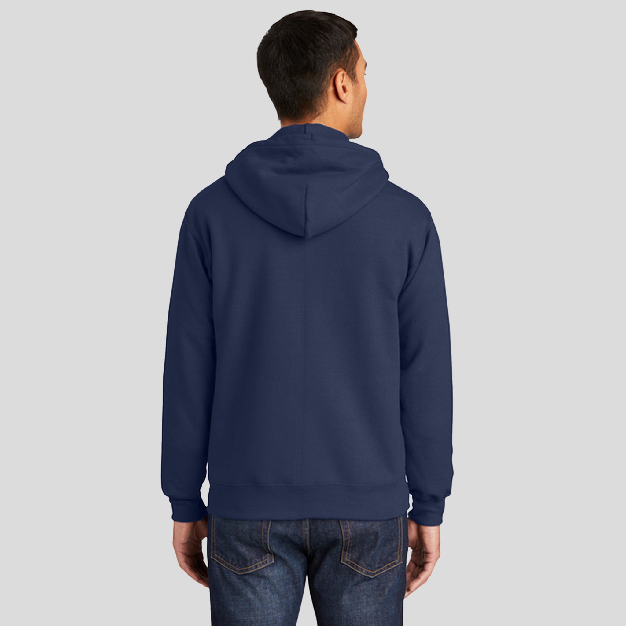 Tall Essential Fleece Full-Zip Hooded Sweatshirt  | Navy