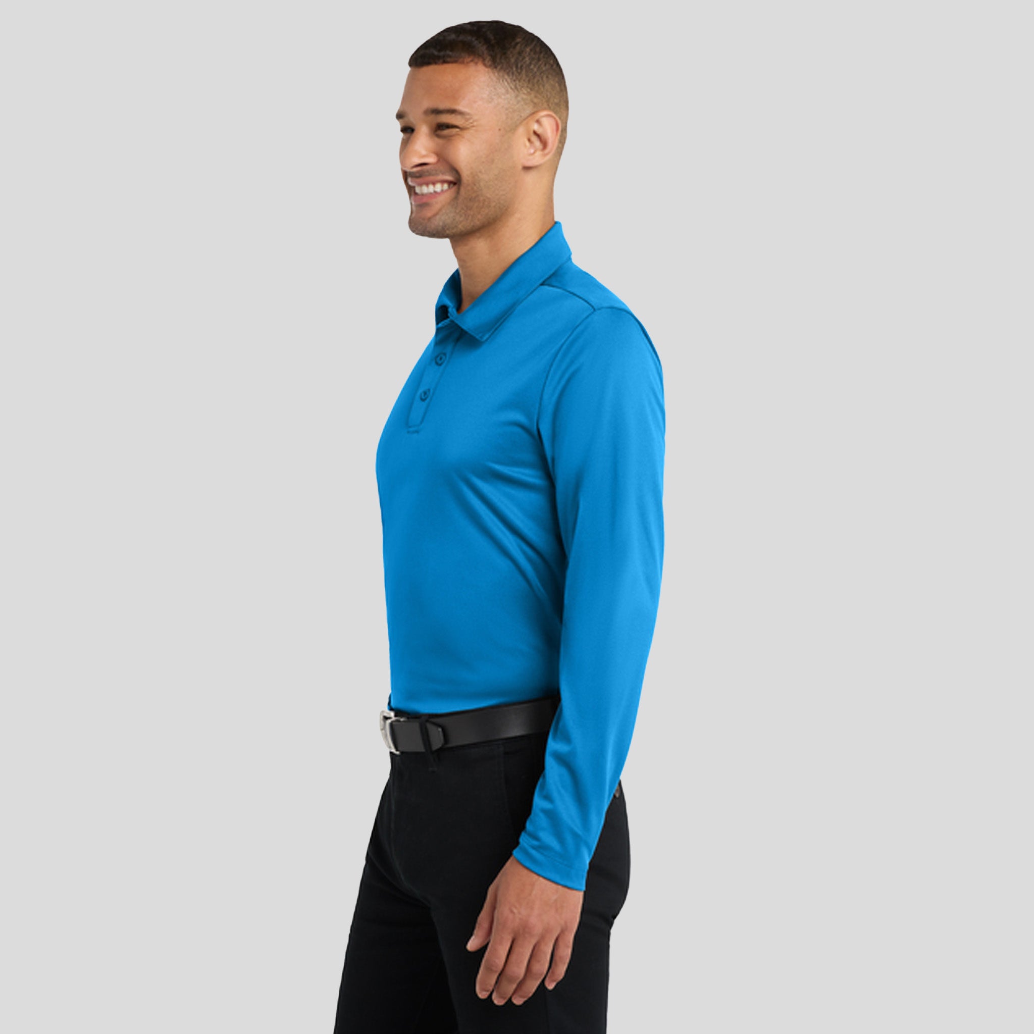 Silk Touch™ Performance Long Sleeve Polo | Brilliant Blue