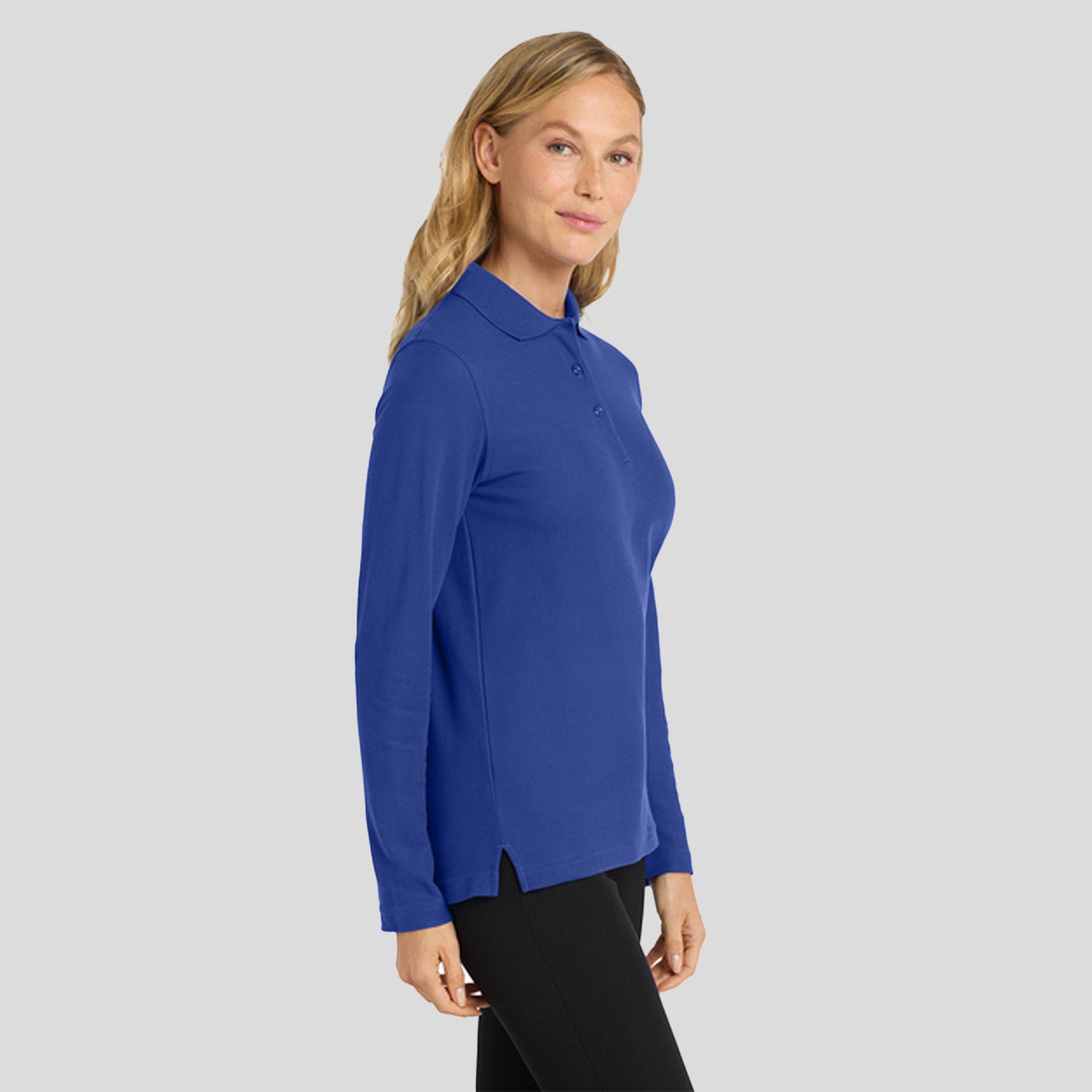 Women's Silk Touch™ Long Sleeve Polo | Royal