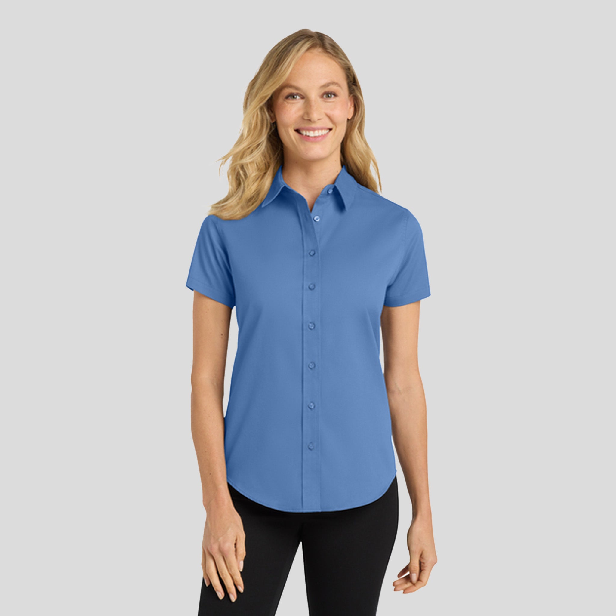 Women's Short Sleeve Easy Care Shirt | Ultramarine Blue