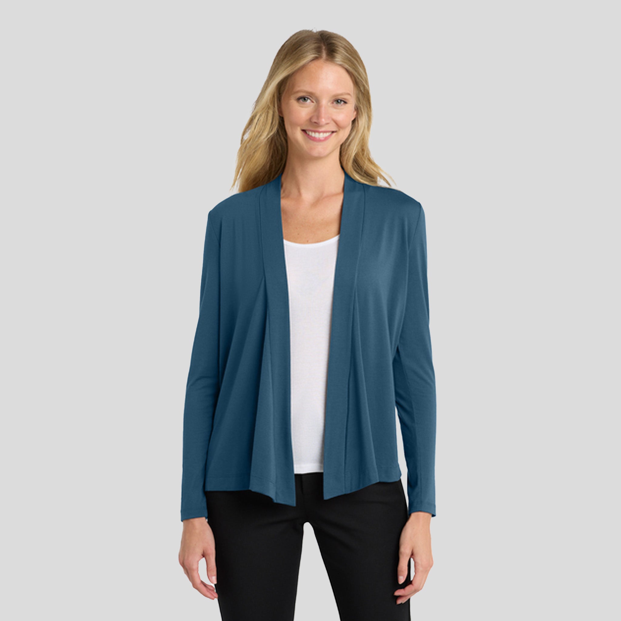 Women's Concept Open Cardigan | Dusty Blue