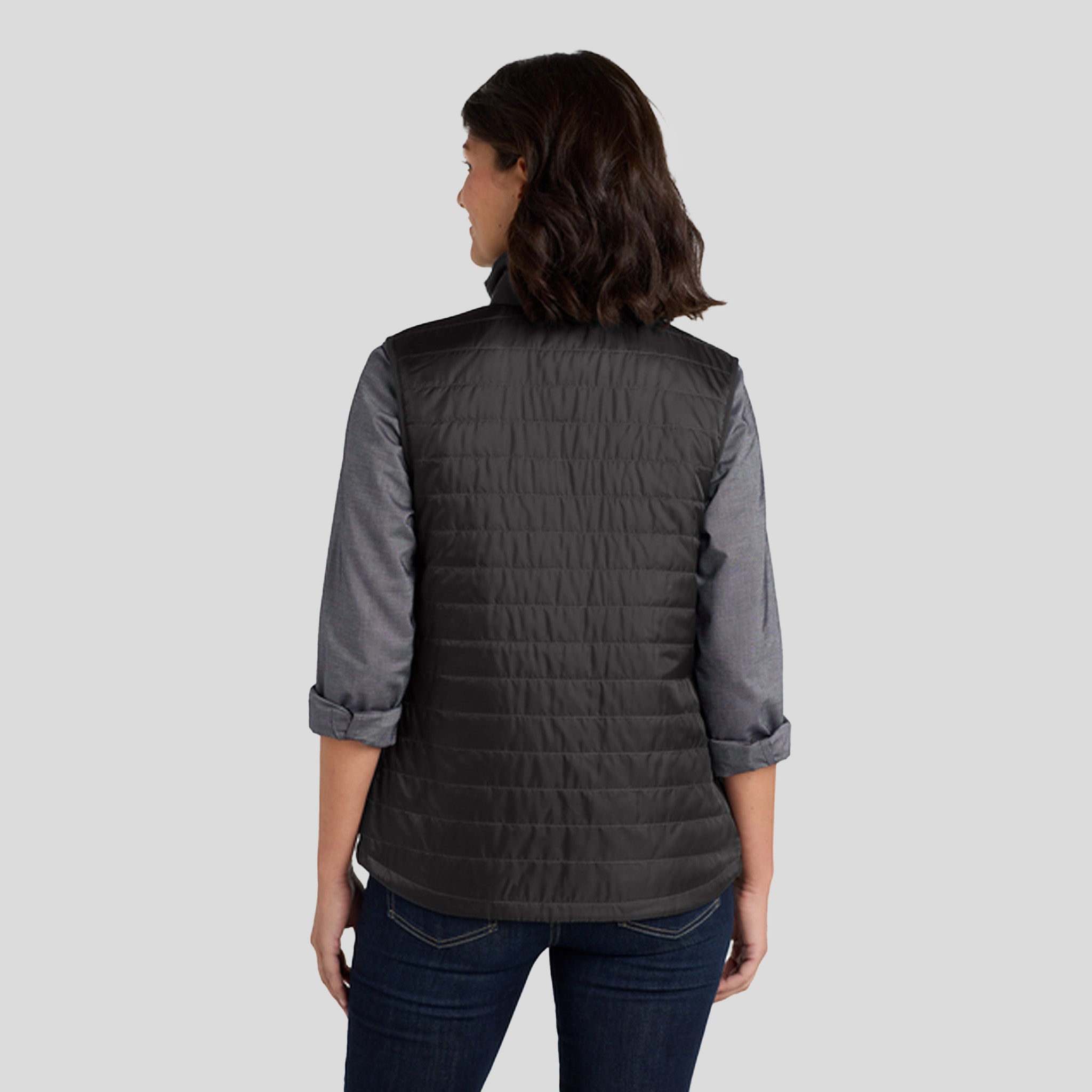 Women's Packable Puffy Vest | Black
