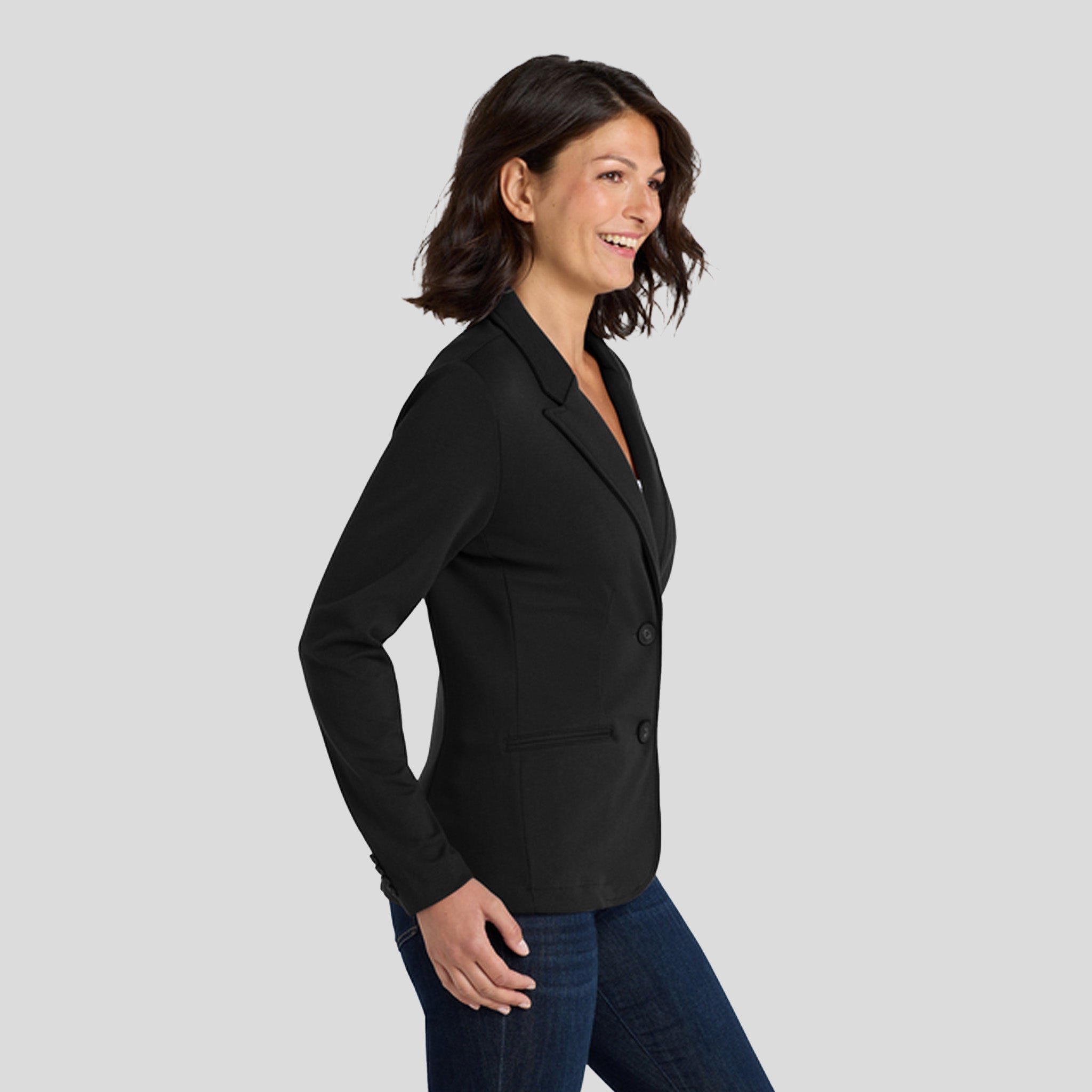 Women's Knit Blazer | Black