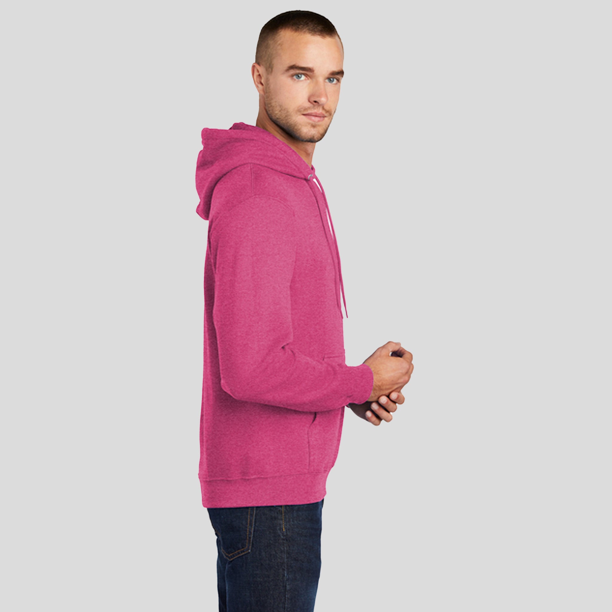 Core Fleece Pullover Hooded Sweatshirt | Heather Sangria