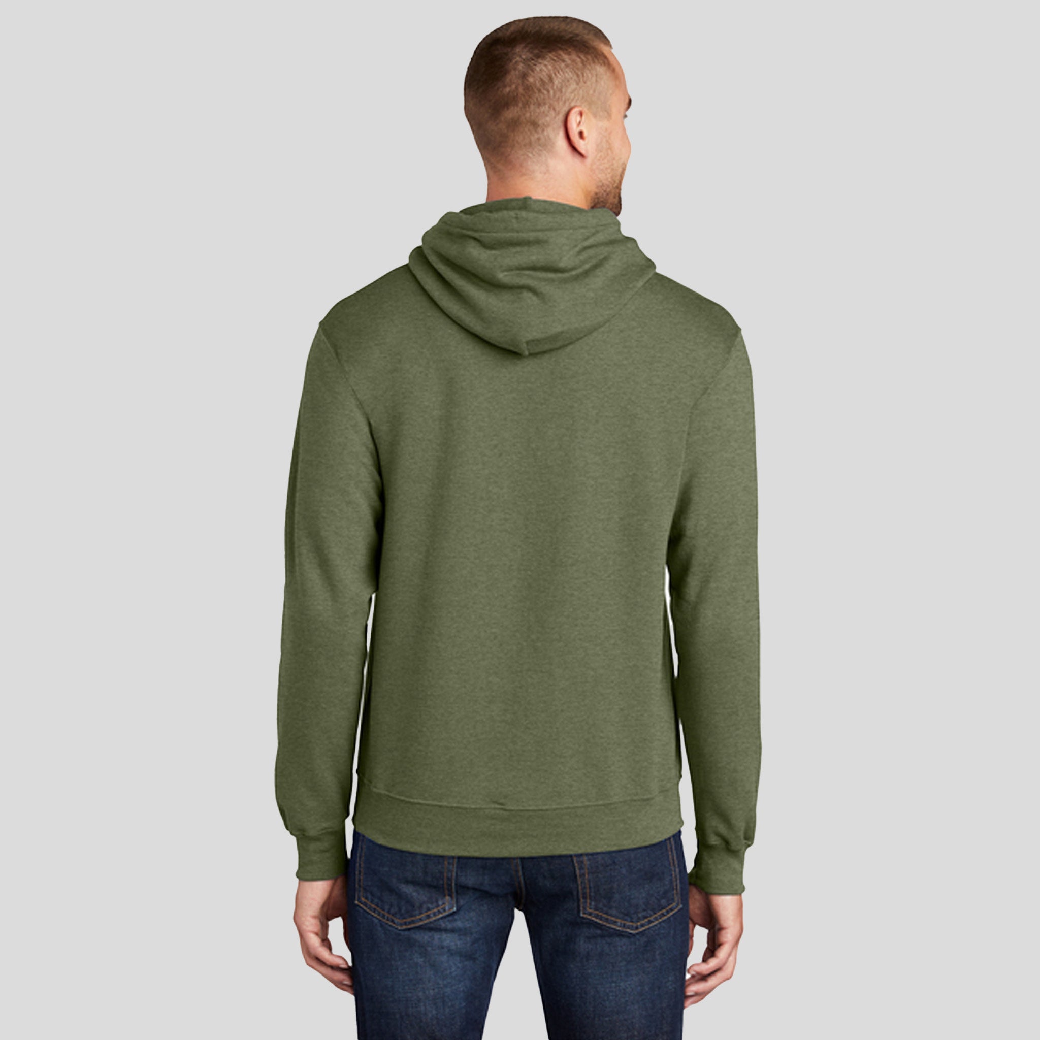 Core Fleece Pullover Hooded Sweatshirt | Olive Drab Green Heather