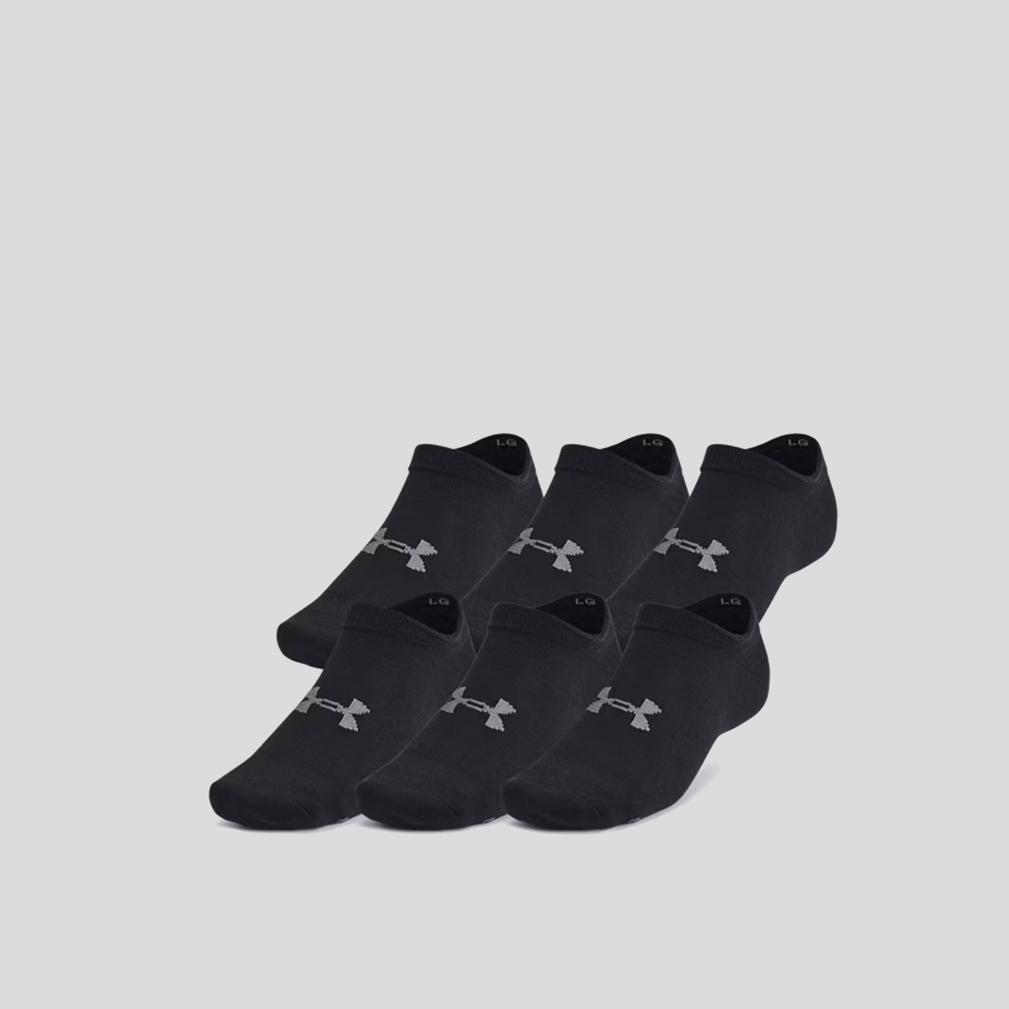 Unisex UA Essential 6-Pack No-Show Socks | Black