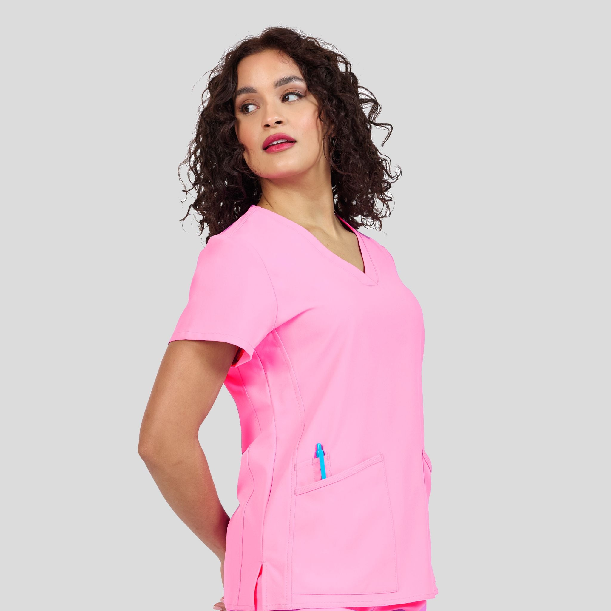 Focus V-Neck Top | Pink Lemonade